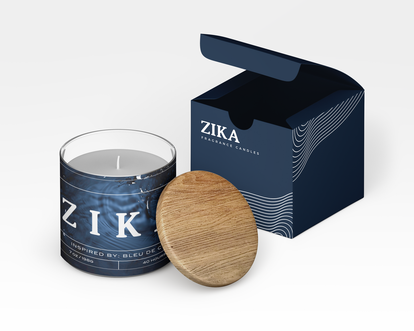 Zika Candle Inspired By: Bleu De Chanel 7oz